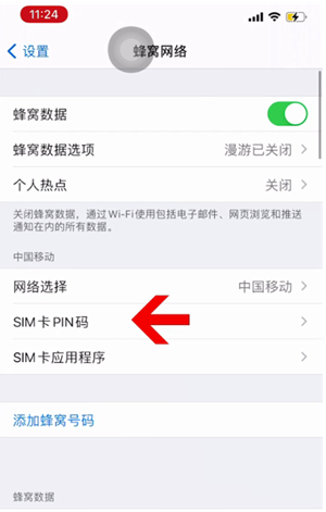 龙南苹果14维修网分享如何给iPhone14的SIM卡设置密码 